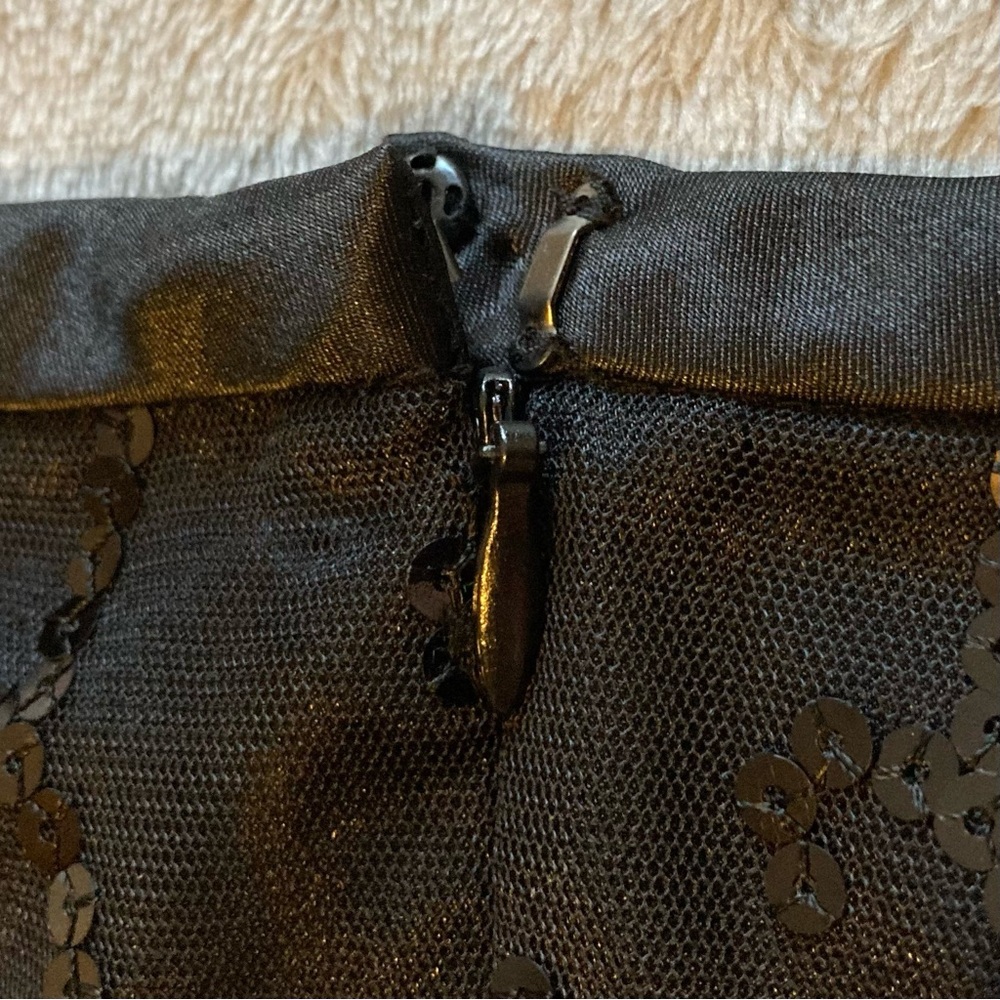 Adrianna‎ Papell Evening Essentials Black Sequin Midi Skirt - Picture 12 of 13